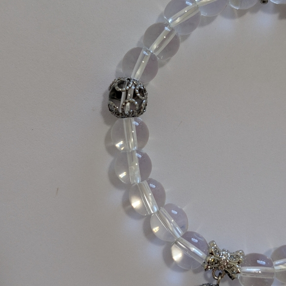 Clear Quartz Bracelet With Charm - Picture 8 of 10